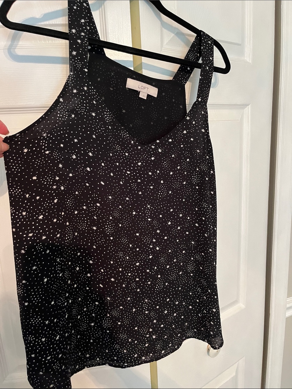 LOFT Black Star-Print Camisole